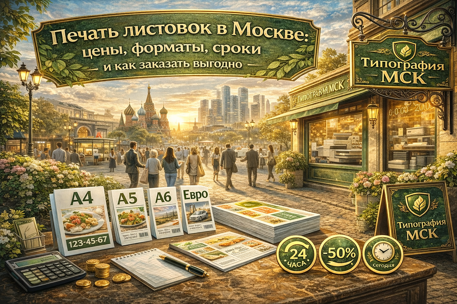 Заказать листовки в Москве