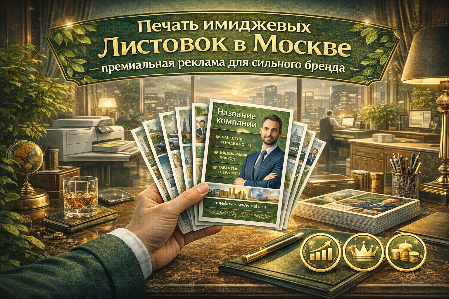 Печать  листовок